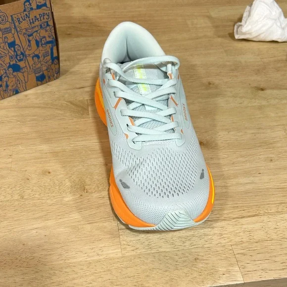 Brooks Women's Athletic Shoes - Light Gray and Orange - Picture 4 of 8